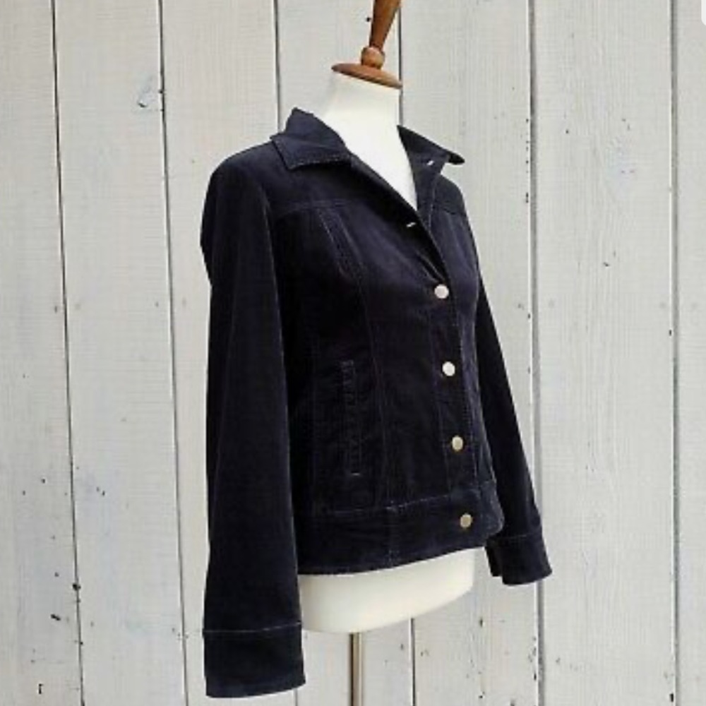 Pendleton Corduroy Button Up Black Jacket